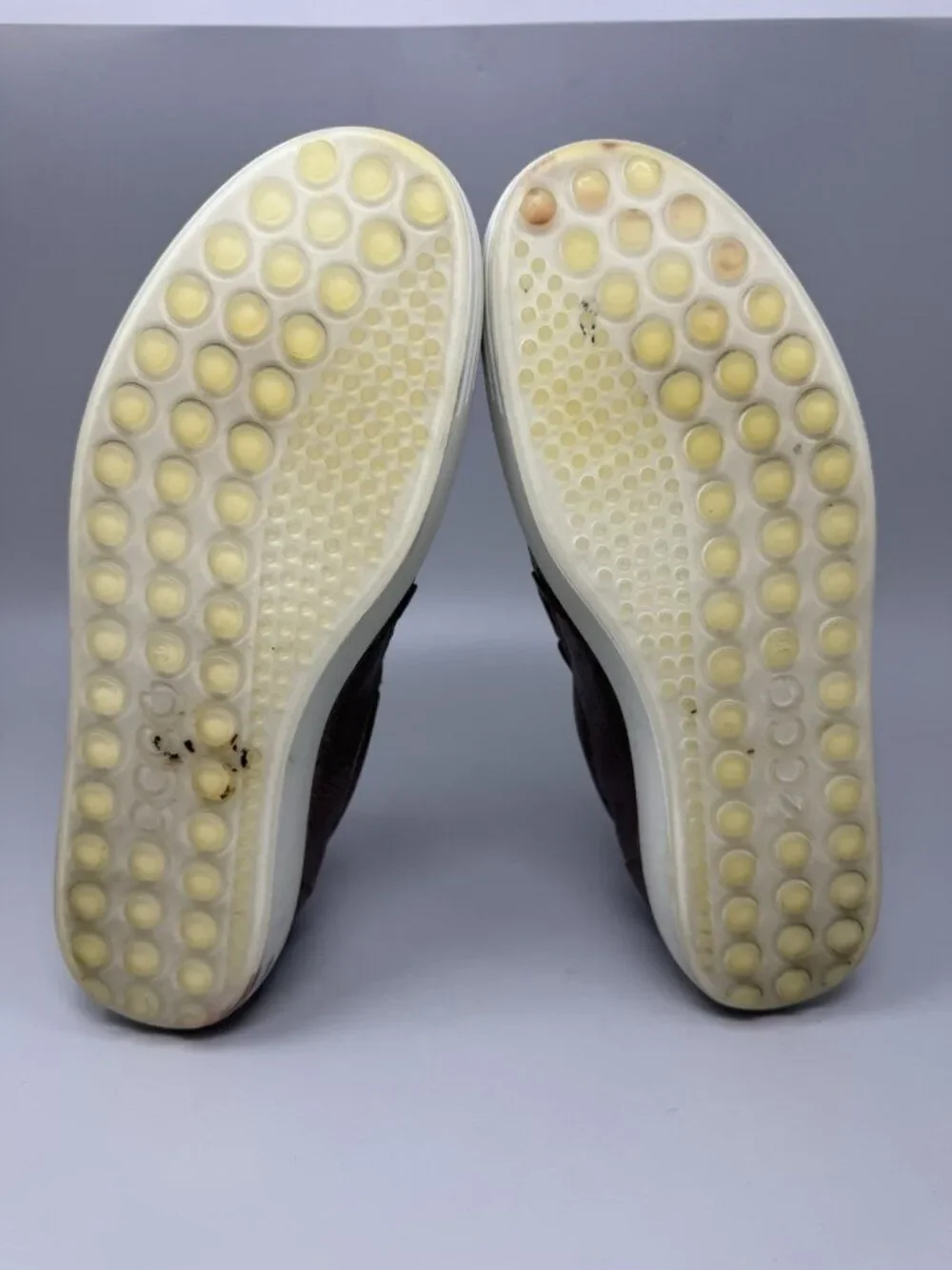 Ecco Soft 7 Shoes Women’s SIZE 8 Woven Slip On Sneakers Metallic Leather Bronze